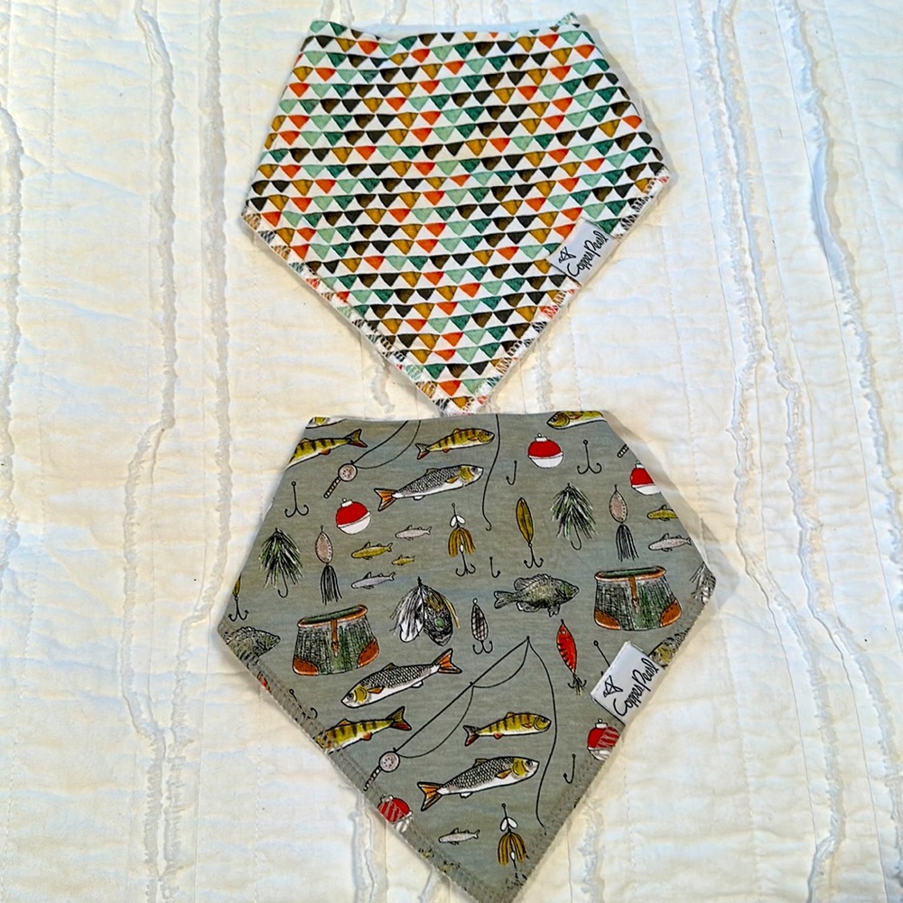 Copper Pearl bandana bibs